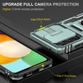 thumbnail image 6 of Samsung A52 5G/4G Case with Lens Protection, Galaxy A52 5G/4G Ring Holder with Camera Cover & Kickstand Military Grade Shockproof Heavy Duty Protective Support Magnetic Car Mount Holder, Darkgreen, 6 of 7