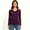 Purple, variant on Women’s V Neck Long Sleeve Basic T-Shirt, Womens Everyday Casual Top, Women's Plus, Size S-4XL