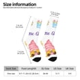 thumbnail image 6 of Uemuo Watercolor Gnome Garden Pattern Women's Crew Socks, Soft Durable Breathable Moisture-Wicking with Odor Control Cotton socks, 6 of 9