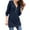 Blue, variant on Duoif Sweaters for Women Trendy Women's Sweater V Neck Zipper Solid Color Long Sleeved Sweater Women's Sweaters Womens Tops Black L