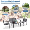 thumbnail image 7 of Sobaniilo 4-Piece Textilene Patio Furniture Set, Grey, 7 of 7