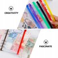 thumbnail image 5 of 48 pcs mixed colors A6 universal binder pocket student notebook binder PVC storage bag, 5 of 5
