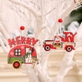 thumbnail image 4 of Colgante de madera de Navidad con patrón de coche de Papá Noel, adornos colgantes para árbol de Navidad, decoraciones navideñas para el hogar, regalo de Navidad, Año Nuevo 2023, 4 of 5