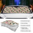 thumbnail image 5 of Fuzoiu Tropical Mask Flamingo Print Car Windshield Sun Shade,Block Uv Rays Sunshade,Foldable Front Window Sun Visor Protector for Car,SUV,Truck-Keep Vehicle Cool-Tropical Mask Flamingo, 5 of 8