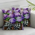 thumbnail image 3 of nygtbtfer 2Pcs Spring Pillow Covers Hydrangeas Flower Spring Pillow Cases for Home Bed Holiday Farmhouse Outdoor Decoration Floral Purple Throw Pillow Cases for Sofa Couch Cushion White, 3 of 7
