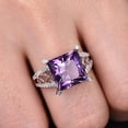 thumbnail image 4 of HeartsAndYou 2ct Natural Purple Amethyst Filigree Band Engagement Ring 14k SOLID White Gold, 4 of 9