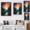 thumbnail image 4 of Designart "Astrology Aurora Euphony I" Astrology Floater Framed Wall Art Print, 4 of 7