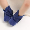 thumbnail image 4 of Baby Girls Cowboy Tassel Boots with Side Zipper Moccasins Non Slip Newborn Infant Booties Suede Toddler First Walker Shoes, 4 of 6