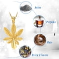 thumbnail image 3 of Marijuana Leaves Cremation Jewelry Pendant for Ashes Solid Stainless Steel Memorial Urn Necklace for Men Keepsake Holder Jewellery, 3 of 8