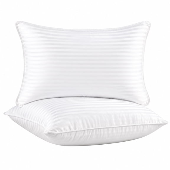 Bed Pillows for Sleeping Queen Size (White), Set of 2, Down Alternative Pillow for Sleeping, Cooling Hotel Quality Pillow Set for Back, Stomach or Side Sleepers