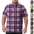 thumbnail image 2 of BRANROY Men's Big and Tall Polo - Tartan with Collar UPF 50+ Mens Golf Shirts Short Sleeve, Collared Casual Work Shirts & Breathable Polo Shirts - Great for Hot Weather,Brown,XL, 2 of 8