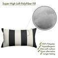 thumbnail image 4 of Majestic Home 20" x 12" Modern, Contemporary Black Striped Polyester Throw Pillow , Water & Stain Resistance, UV Protection,, 4 of 4