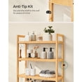 thumbnail image 3 of 4-Tier Over The Toilet Storage Bamboo Over Toilet Shelf Bathroom Storage Organizer with Adjustable Shelf, Natural, 3 of 7