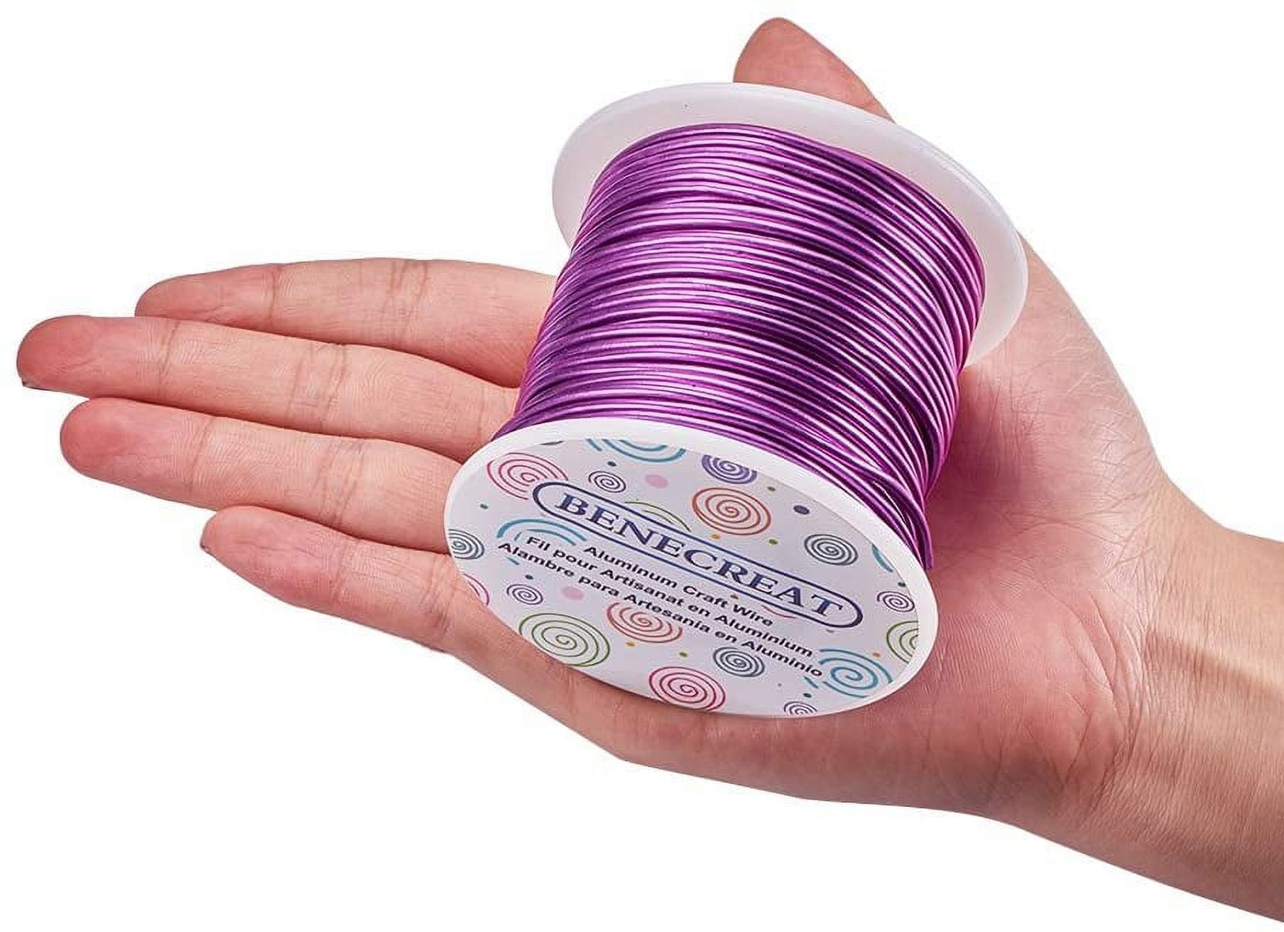 Wholesale BENECREAT 22 Gauge 850FT Aluminum Wire Anodized Jewelry Craft  Making Beading Floral Colored Aluminum Craft Wire - Silver 