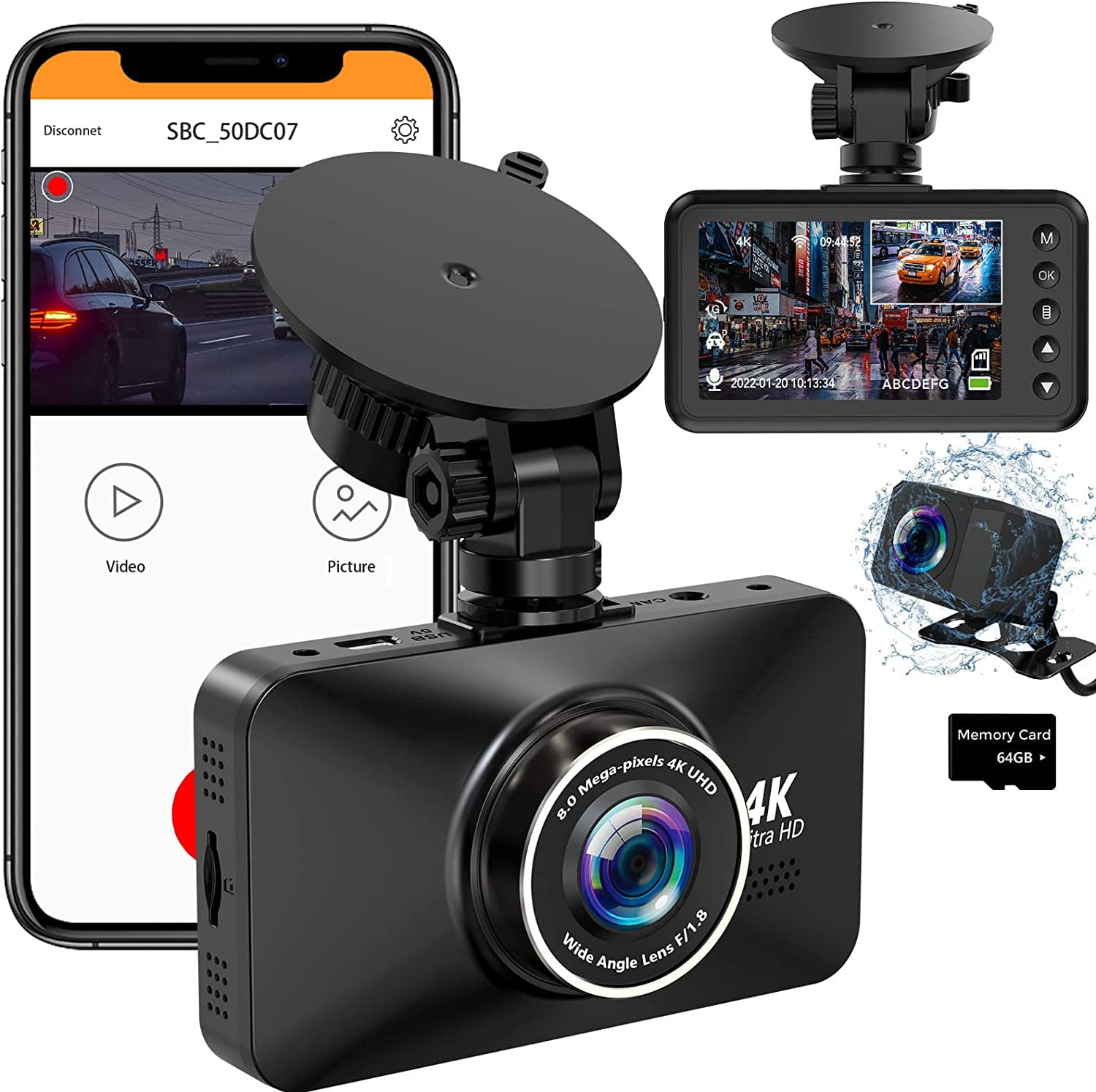 Caméra embarquée 4K UHD connectée MDV-3840 avec GPS et capteur Sony