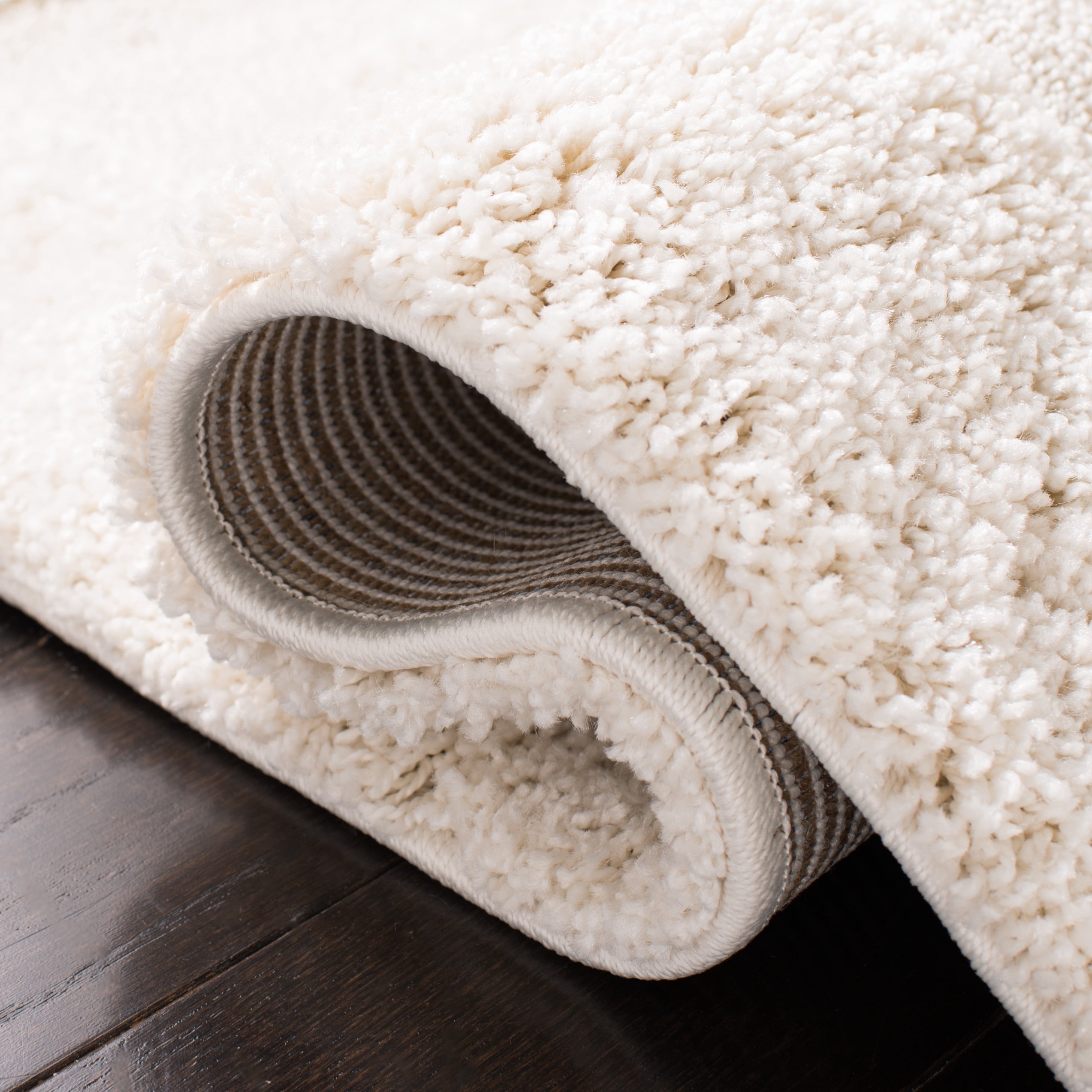 SAFAVIEH Florida Mason Bordered Shag Area Rug, Creme, 2' x 3'