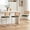 Green, variant on GrandNoor White Modern Counter Height Bar Stools Set of 3 with Natural Rattan Cane and Solid Wood Backs, 24 Inch Upholstery with Metal Chrome Legs Mid Century Bar Chairs