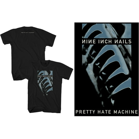 Men's Nine Inch Nails Pretty Hate Machine (Back Print) Slim Fit T-shirt Medium Black