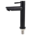 thumbnail image 2 of Black Basin Faucet with Round Handle, Stainless Steel, Single Cold Water Tap G1 2in,  Lines, 2 of 8