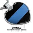 thumbnail image 5 of Thin Blue Line Police Policemen Law Enforcement Heart Love Metal Keychain Key Chain Ring, 5 of 5