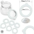thumbnail image 2 of Luxtrada - 12 juntas de silicona para tarros, anillos de sellado de silicona de repuesto, anillos de sellado hermético de goma para tarros de conserva de boca regular, 3,7 pulgadas, 2 of 6