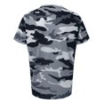 thumbnail image 2 of Mens Casual Summer Camo Crew Neck Short Sleeve Tees Imitation Cotton Spandex Polyester Outdoor Fitness Tops Gray 5XL, 2 of 2
