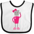 thumbnail image 3 of Inktastic Cute Robot, Funny Robot, Girl Robot, Pink Robot Girls Baby Bib, 3 of 4