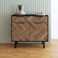 thumbnail image 2 of Manhattan Comfort Liam Sideboard made from Engineered Wood in Brown & Brown Wood, 2 of 10