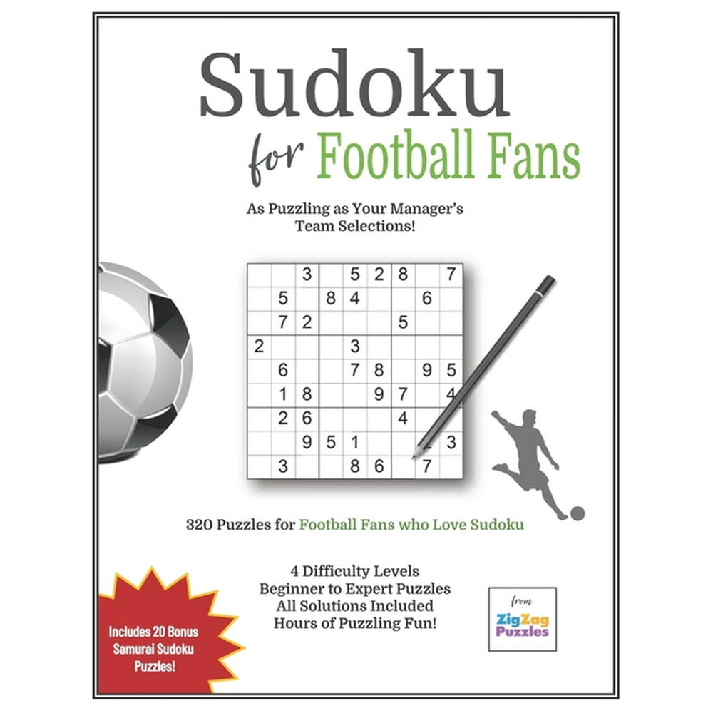 Sudoku For Football Fans Puzzlebook Gift Idea For Puzzlers Who Love 