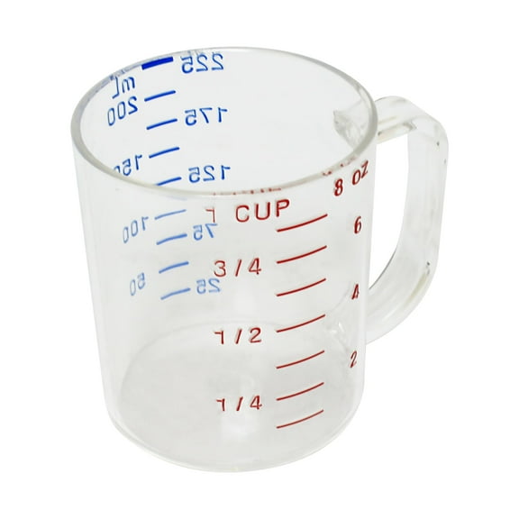 Excellante 1 cup/ 0.25 liter Polycaronate measuring cup, comes in each