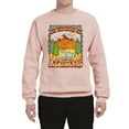 thumbnail image 2 of Wild Bobby Life Was Meant For Great Adventures Mountains Pine Trees Nature Lover Unisex Crewneck Sweatshirt, Blush Pink, 3X-Large, 2 of 6