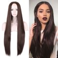 thumbnail image 1 of Synthetic Wig Fashion Long Straight Natural Lace Front Wig Hair Wig for Women, 1 of 8