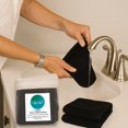 thumbnail image 2 of BedVoyage 6-Pack Black Facial Washcloths – 10x10 Ultra-Soft Viscose from Bamboo Cotton Blend – Hypoallergenic, Odor-Resistant, Quick-Drying – Includes Reusable Mesh Bag, 2 of 7