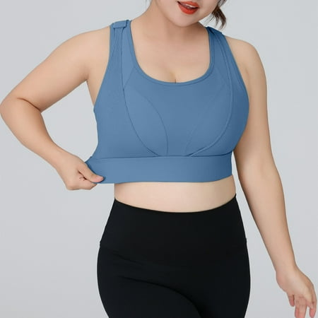 LLYWEY Wireless Bras for Women No Padding on Sale Wireless Bra Women Ladies One Shoulder Bra Style-923 Women s Plus Multiway Bra Feature Adult Female Cotton Sports Bras Blue 38B