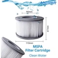 thumbnail image 2 of Replacement Filter For Mspa Hot Tub Replacement Filter Cartridge Water Filter Filter For Hot Tub Hot Submarine And Spa Inflatable Pool Water Filter Model From 2020 (4Pcs), 2 of 4
