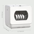 thumbnail image 3 of HOMCOM Countertop Dishwasher Portable Dishwasher with 5 Washing Programs, 3 of 10
