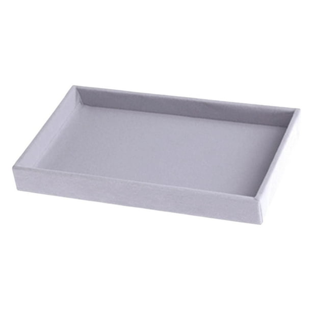 Organizador de joyas para anillos, pendientes, pulseras, collares y gemelos. Bandeja para relojes y cajones. Bandeja vacía
