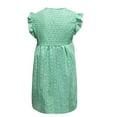 thumbnail image 6 of Summer Dresses for Women V Neck Short Sleeve Casual Beach Dress Flowy Ruffle Hem Mini Summer Dresses, 6 of 6