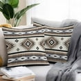 thumbnail image 2 of Brown Southwestern Outdoor Waterproof Pillow Covers 24x24 Pack of 2 Native Aztec Ethnic Style Geometric Decorative Outdoor Pillow Covers Square Cushion Cases for Patio Furniture Pergola Couch, 2 of 4