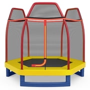 YYAo Outdoor Trampoline, Recreational Trampoline,7 Feet Kids Recreational Bounce Jumper Trampoline-Red