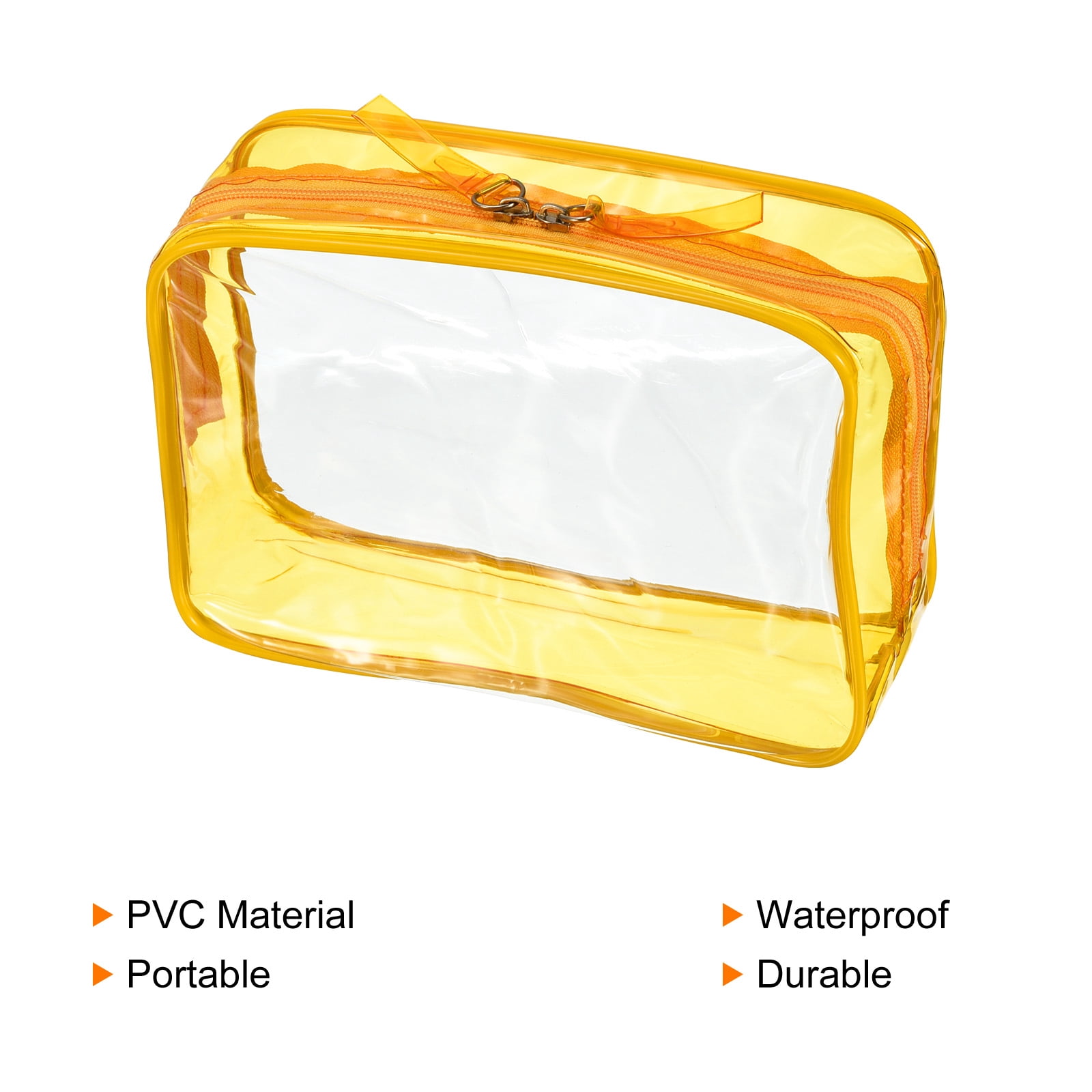 Unique Bargains 6.7'x2.4'x4.7' PVC Clear Travel Toiletry Bags