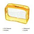 thumbnail image 4 of Uxcell 6.7"x2.4"x4.7" Clear Travel Toiletry Bags, Makeup Bags Cosmetic Pouch with Zipper Yellow, 4 of 5