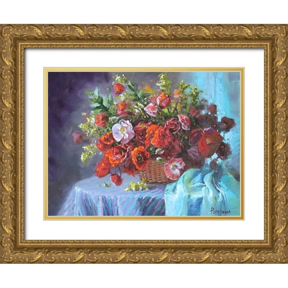 Rogozina, Svetlana 32x25 Gold Ornate Wood Framed with Double Matting Museum Art Print Titled - Summer Bouquet