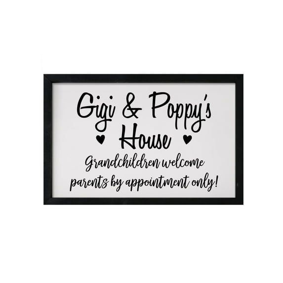 Grandparent Gifts Framed Shadow Box - Gigi & Poppy Welcome