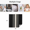 thumbnail image 4 of Black Beige Striped Cloth Napkins, Modern Farmhouse Retro Lines Washable and Reusable Dinner Napkins Set of 6, Table Napkin for Kitchen Party Birthday Wedding Hotel Housewarming 20"x20", 4 of 8