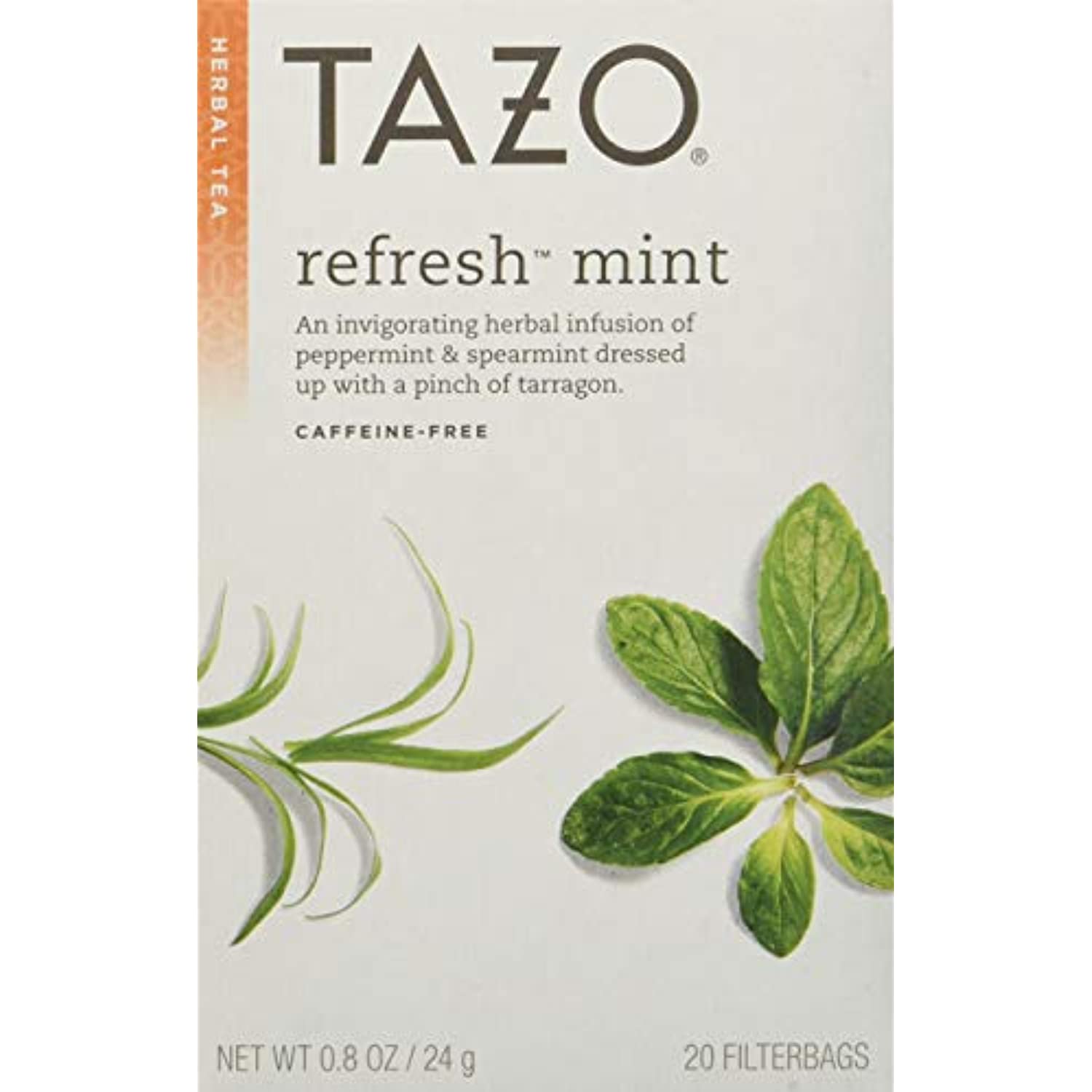 Tazo All Natural Herbal Infusion Tea, Refresh Mint, 2 Count