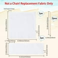 thumbnail image 2 of Cloth & Bamboo Sticks for Beach Chair Cloth Replacement Supplies White 330~410x133~320x2.5mm, 2 of 9