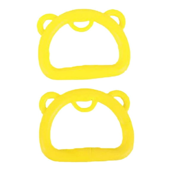 lacooooppia 2 Pieces Gymnastics Rings Home Indoor Portable Lightweight Pull up Gym Rings Yellow