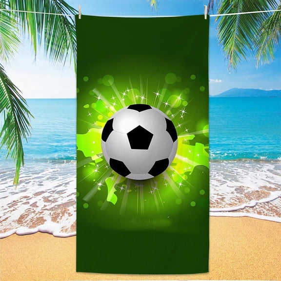 LACKUST Soccer Beach Towel Quick Dry Microfiber Sports Towel Lightweight Sand Free Travel Towel for Pool Gym Bath Adult Ki-ds