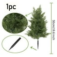 thumbnail image 3 of 20 Inch Artificial Cedar Topiary Ball Trees with Ground Spikes UV Resistant Cypress for Outdoor Indoor Front Porch Garden Backyard Decor Evergreen Shrubs Bushes, 3 of 7